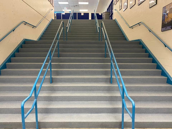 Jefferson High School in Bloomington, MN stairs quartz by Concrete Dynamics LLC 7