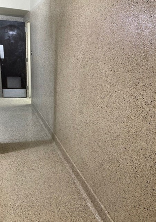 Floor-to-ceiling with HERMETIC™ Flake in this hospital- elite crete midsouth 8