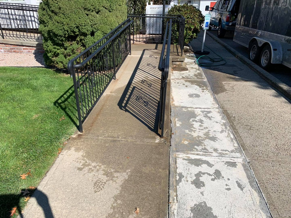 Commercial Sidewalk and steps overlay with pcc oxford gray Liquid Stone Finishes, LLC 9