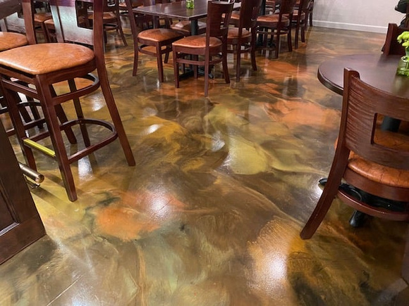 Restaurant Soulivia's Art + Soul reflector by Distingushed Designs Decorative Concrete Coatings and Epoxy Floors  3