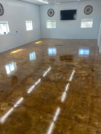 Mancave MICRO-FINISH™ top coated with non slip urethane by Concrete Dynamics LLC 1