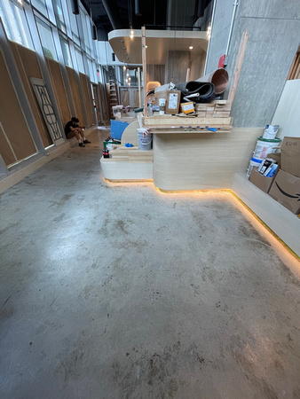 The OCF Coffee House needed two specialized epoxy floors - REFLECTOR™ for main area and HERMETIC™ Flake for kitchen installed by DCE Flooring LLC 30