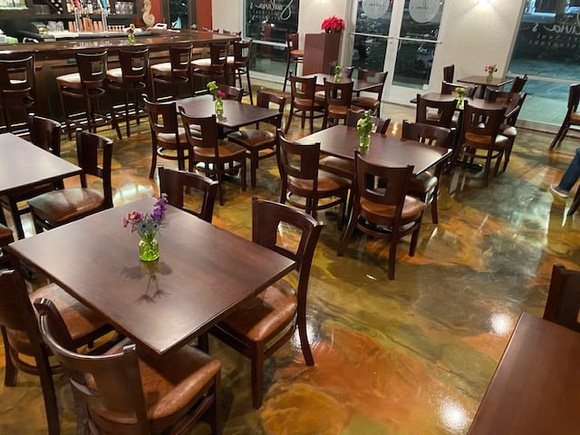 Restaurant Soulivia's Art + Soul reflector by Distingushed Designs Decorative Concrete Coatings and Epoxy Floors  4