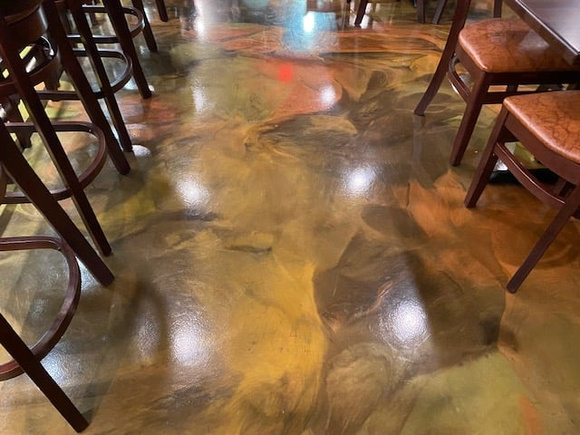 Restaurant Soulivia's Art + Soul reflector by Distingushed Designs Decorative Concrete Coatings and Epoxy Floors  6