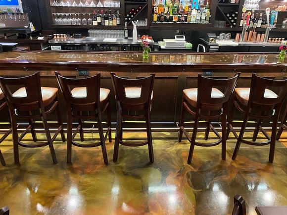 Restaurant Soulivia's Art + Soul reflector by Distingushed Designs Decorative Concrete Coatings and Epoxy Floors  2