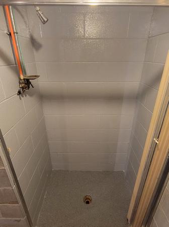 HOP basement walls thin finish knockdown texture and quarts for shower walls by Elite Crete LLC 7