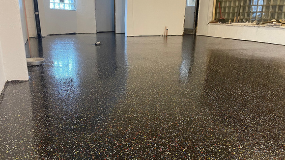 Commercial kitchen flake by DCE Flooring LLC 1